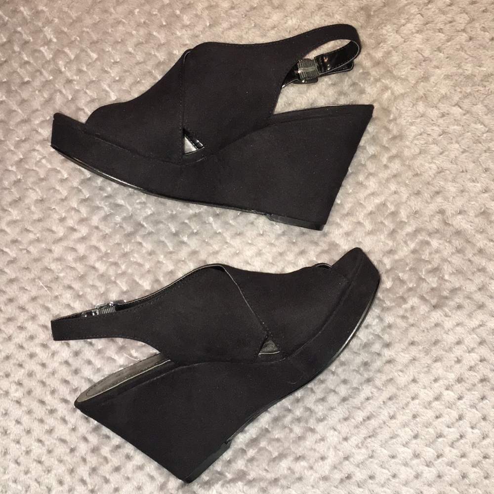 Style&Co. Black Wedges. Sz 6.5